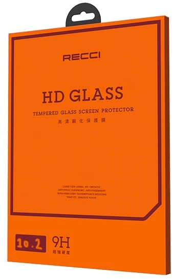 Recci iPad 10.2 9th Generation 2021/ 8th 2020/ 7th 2019 Screen Protector, Tempered Glass Screen Film Guard for 10.2