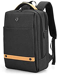 Golden Wolf 15.6-Inch Laptop School Waterproof Bag with USB Black