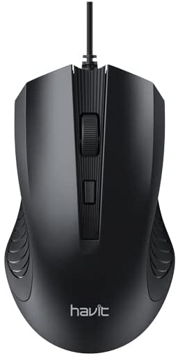HV-MS752 1200 DPI, 4 Keys, Wired Mouse, Black