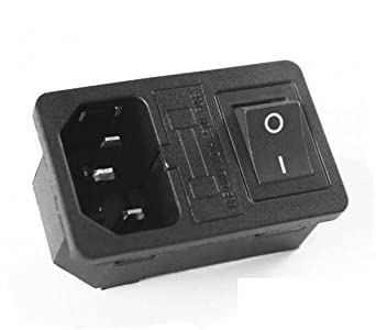 AC Power Connector With On/Off Switch - Panel Mound