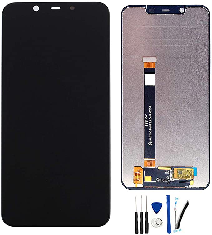 SOMEFUN LCD Screen Replacement for Nokia 8.1 TA-1119 TA-1121 TA-1128 TA-1131/7.1 Plus 6.18" LCD Display Screen Digitizer Touch Panel Assembly[Black no Frame]