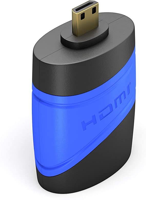 KabelDirekt HDMI Adapter HDMI Port to Micro HDMI Connector (High Speed with Ethernet, Compatible with the Newest HDMI Standard) – Top Series