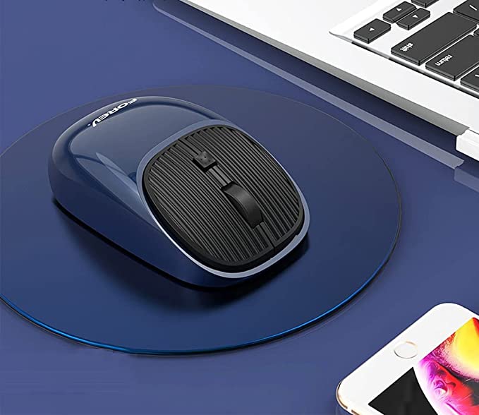 FOREV FV-169 Wireless Rechargeable Mouse – 4 Buttons 1600DPI – 2.4Ghz 10m Range | Blue