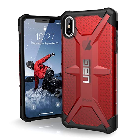URBAN ARMOR GEAR UAG iPhone Xs Max [6.5" Screen] Plasma Feather-Light Rugged [Magma] Military Drop d iPhone Case