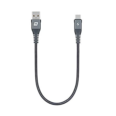 MOMAX USB Type C Cable 5A SuperCharge, 1FT USB Type C to USB A Fast Charging Braided Charger Cable Cord Fast Charger for Huawei Mate RS/Mate10/10Pro/Mate9/9Pro/ Mate 9 Porsche Design (30cm)