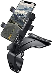 Universal Car Phone Mount 360 Degree Rotation Dashboard Cell Phone Holder for Car Clip Mount Stand Suitable for 4 to 7 inch Smartphone for iPhone 11/ 12 Pro Max Galaxy S10/S10+ Samsung, Moto,