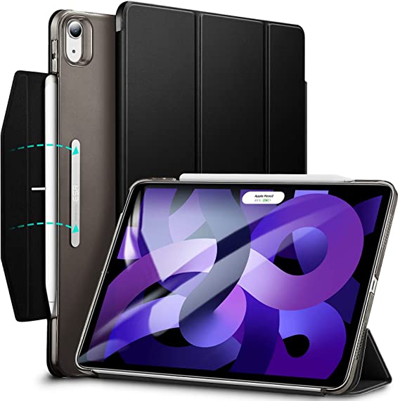 ESR Trifold Case Compatible with iPad Air 4 2020 10.9 inch [Trifold Smart Case] [Stand Case with Clasp] Ascend Series,Black
