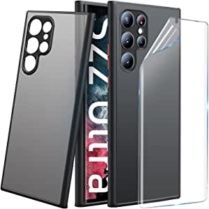 Samsung Galaxy S22 Ultra Case with S22 Ultra Protection Screen, Hard Plastic Case Shockproof Cover, Protective Case for Samsung S22 Ultra 5G/6.8 Inches [Ultra Lightweight] [Ultra Slim]