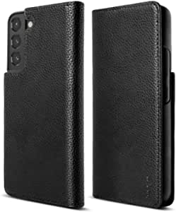 Ringke Folio Signature Standard Compatible with Samsung Galaxy S22 Case (2022), Handcrafted Artisan Leather with Inner Card Pocket for S22 6.1-Inch - Black