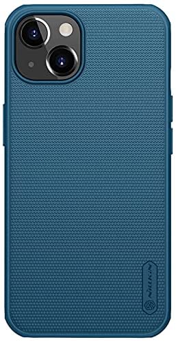 Nillkin Case for Apple iPhone 13 (6.1" Inch) Super Frosted Shield Pro Hard Back Soft Border (PC + TPU) Shock Absorb Cover Raised Bezel Camera Protect PC Without Logo Cut Blue