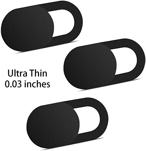 Nano-Shield S1 Webcam Cover [3 Pack], 0.03in Ultra Thin Web Camera Cover for Computer, Laptop, iMac, MacBook Pro, Smartphone, Slider Camera Blocker Protect Privacy Sliding Design