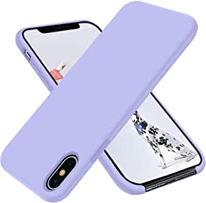 OTOFLY iPhone Xs Max Case,Ultra Slim Fit iPhone Case Liquid Silicone Gel Cover with Full Body Protection Anti-Scratch Shockproof Case Compatible with iPhone Xs Max, [Upgraded Version] (Lilac)