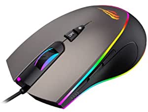 HAVIT MS1017 Gaming Mouse RGB Backlit 6400DPI With 7 buttons Programmable , Black + Ochre.