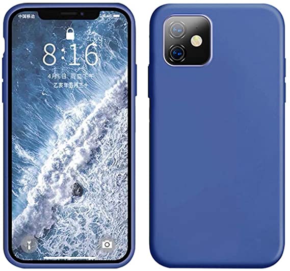iPhone 11 case, Microfiber Liner，Shockproof Soft Slim Silica Gel，Full Body Protection Drop Protection Case, Suitable for iPhone 11 6.1 inches 2019 (Navy Blue)