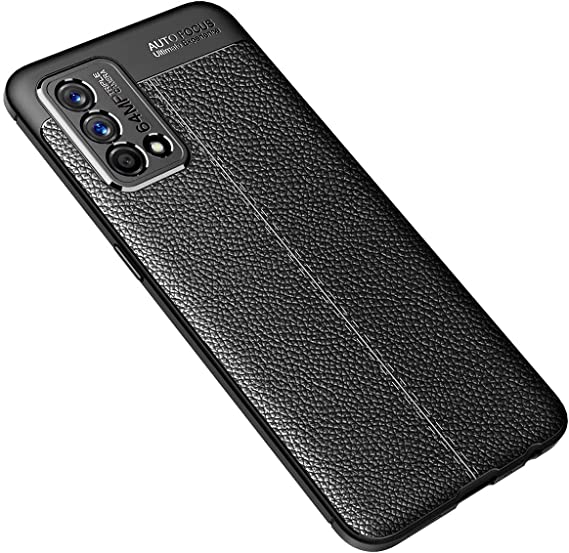 جراب لهاتف Realme GT Master ، حافظة مرنة متينة مع نمط ألياف الكربون المصقول - جراب أصلي جديد من GrabMobily - غطاء حماية شديد التحمل - مقاوم للانزلاق - أسود