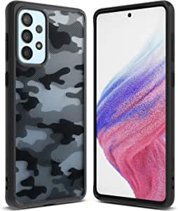 Ringke Fusion Compatible with Samsung Galaxy A53 5G Case, Matte Camouflage Hard PC Back Shockproof TPU Bumper Protective Phone Cover - Matte Camo Black