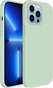 Cases iPhone 13 Pro Max Silicone Case - Candy Mint Green Colored Ultra Slim, Thin, Soft and Sleek Silicone Rubber Protective Back Phone Case for iPhone 13 Pro Max (6.7"). [Mint Green]