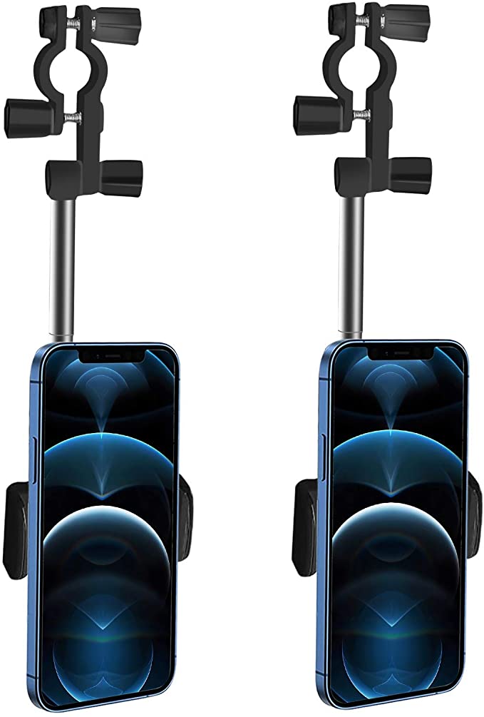 360 Degrees Rotating Phone Holder 2PCS Car Phone Holder Mount Car Rearview Mirror Phone Mount Car Dashboard Phone Holder Car Vent Phone Mount GPS Phone Holder Car Accessories for Phone (Black+Black)