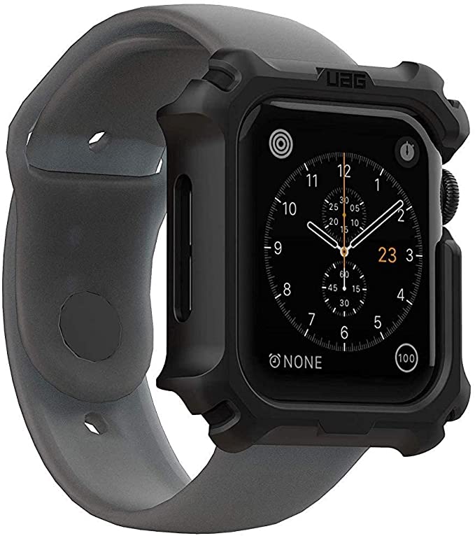 URBAN ARMOR GEAR UAG Compatible Apple Watch Case 44mm, iWatch Series 6/5/4 & Watch SE, Rugged Protective Bumper Case, Black/Black