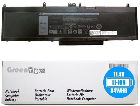 GreenTech New WJ5R2 Replacement Battery for Dell Precision 15 3510 - GreenTech 11.4V 84Whr 6 Cell Primary Battery 4F5YV