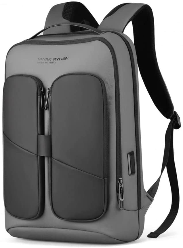 MARK RYDEN Laptop Backpack, 15.6 inch High-capacity Men's Business Backpack Waterproof and Anti-theft USB Charging Port laptop Bag, Unique Design for Commuting Business Trip Travel-black …