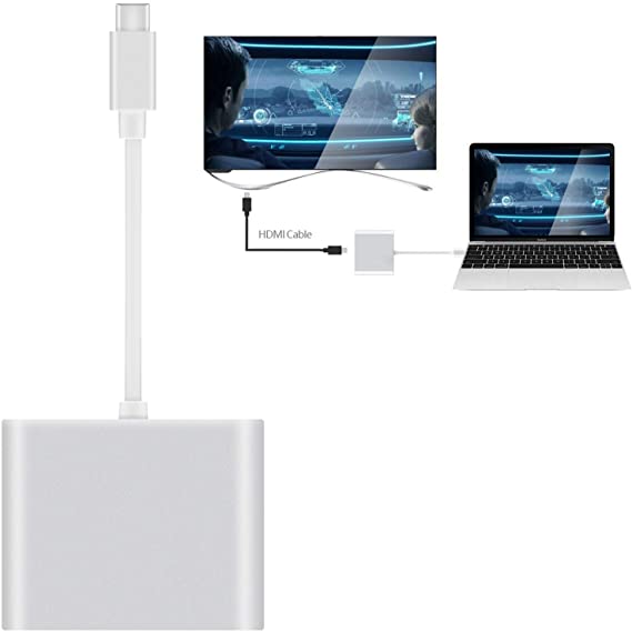 3-in-1 USB 3.1 Type-C USB-C to Female Hub 4K HD HDMI Data Adapter Cable