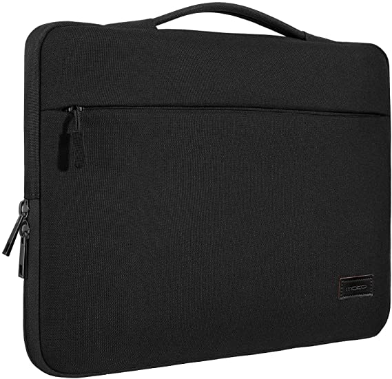 MoKo 15.6 Inch Laptop Sleeve Case Fits 2019 MacBook Pro 16 inch, MacBook Pro 15.4", Surface Book 15 inch, Ultrabook Notebook Carrying Bag for 15.6" Dell HP Acer Chromebook, Black