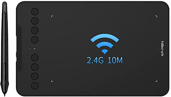 XP-PEN Deco mini7W Graphic Drawing Tablet Wireless 2.4GHz Digital Drawing Pad for Painting, Design, Online Learning and Web Conferences
