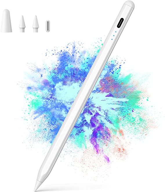 Stylus Pen Compatible with (2018-2021) Apple iPad, NTHJOYS iPad Pencil with Palm Rejection, Tilt, Magnetic, Active Pen for iPad Pro (11/12.9), iPad 6/7/8th Gen, iPad Air 3rd/4th Gen, iPad Mini 5th Gen
