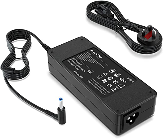 90W/65W/45W Laptop Charger, Replacement for HP Elitebook,HP Chromebook,HP Pavilion,Notebook, Envy x360, Charger for HP 240 250-G6 G5 G4 255-G7 350-G2 Blue Tip for HP Laptop Charger (4.5x3mm)