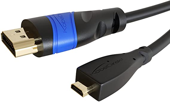 KabelDirekt – كابل HDMI منتهي الصغر – 2 م (متوافق مع HDMI 2.0a/b 2.0, 1.4a,ودقة عالية فائقة 4 ك، دقة عالية كاملة، 1080p، وHDR, ARC، سرعة عالية بالإيثرنت PS4, XBOX, HDTV) – FLEX Series