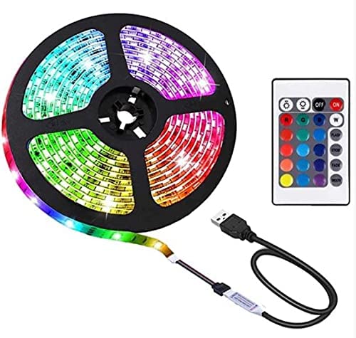 2M LED Strip Light TV Kit for Fish Tank Decorations, Waterproof RGB Monitor Lighting with Remote Control, USB Powered, multi color