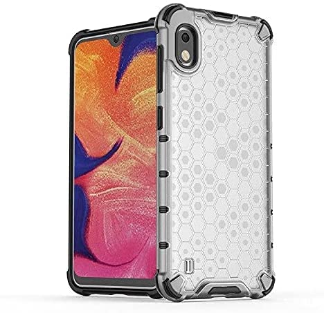 Case for Samsung Galaxy A10 Shockproof Absorber Armor Mobile Cover - Heavy Duty Protection Cover From GrabMobily -Transparent & Black