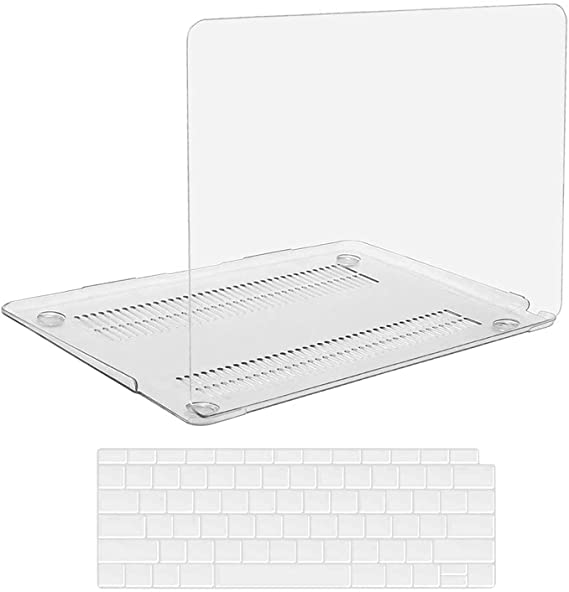 KEROM MacBook Pro 16 inch Case 2021 Release A2485 with M1 Pro/M1 Max Chip & Touch ID & Liquid Retina XDR Display, Clear Plastic Hard Shell Case & Keyboard Cover for 2021 MacBook Pro 16'', Transparent