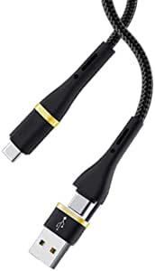 WIWU Elite Data Cable ED-106 3A USB And Type-C To Type-C, Black - 1.2m