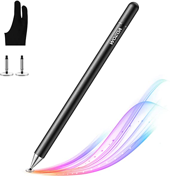 Stylus Pens for Touch Screens iPad Pencil, WOEOA Capacitive Pencil for iPhone/iPad Pro/Mini/air/Android/Microsoft/Surface/Samsung Galaxy Tablet Or Kids Scrolling Drawing,with Artist Glove