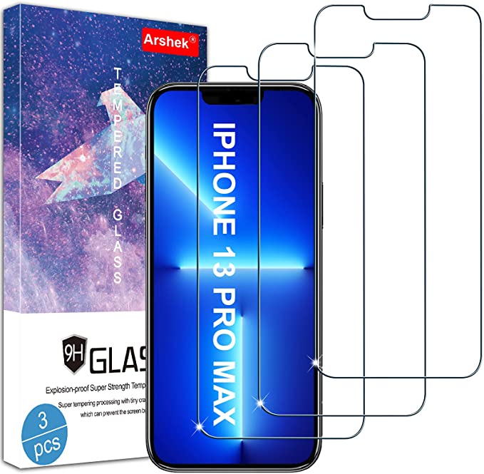 Glass Screen Protector Compatible for iPhone 13 pro Max 2021 6.7 Inch 3 Pack Case Friendly Tempered Glass