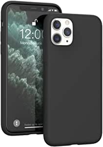 YWD Phone Case for iPhone 11 pro 5.8", Liquid Silicone case, Rubber Phone Cover,Full Body Protection,Shockproof Cover Case, Drop Protection Case Cover Silicone (Black)