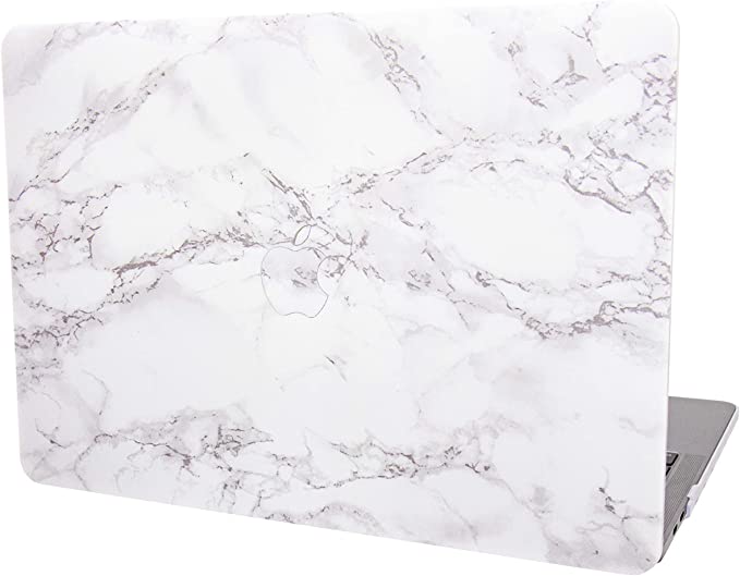YYPP Laptop Case Compatible with MacBook Plastic Case Hard Shell Cover Pro 13" (2019/2018/2017/2016) A2159/A1989/A1706/A1708 Touch Bar (White Marble)