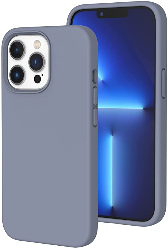 iPhone 12 Pro Max Phone case, Shockproof Eco-Friendly Light Weight Silicone case, Microfiber Lining and Anti-Scratch (Lavender Gray)