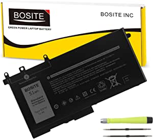 BOSITE 51Wh 93FTF Laptop Battery Compatible with Dell Precision 15 3520 3530 Latitude E5280 E5290 E5480 E5580 E5490 E5491 E5590 E5591 Series D4CMT 4YFVG 83XPC 083XPC 11.4V