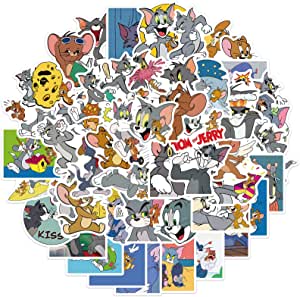 MSOLE Cute Tom&Jerry Stickers DIY for Water Bottles Laptop HydroFlasks,50PCS Aesthetic Decals Decoration for Computer Phone Guitar Luggage