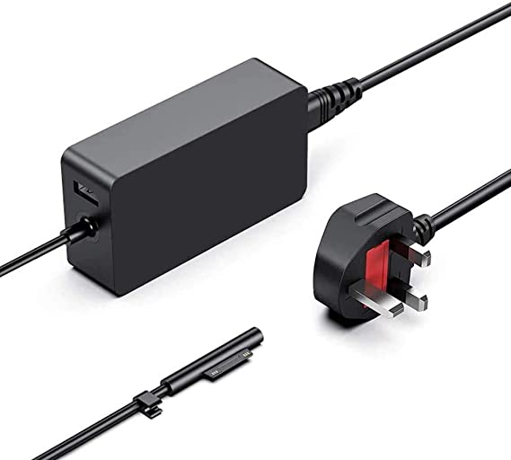 Charger Surface Book,102W 15V 6.33A Power Supply Adapter for Microsoft Surface pro 3/4/5/6/7/X Charger,Surface Laptop/Go/Book Charger,with USB and UK Power Cord,1798