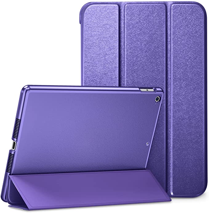 DTTO Case for New iPad Pro 12.9 Inch 4th Generation 2020/2018, Premium PU Leather Folio Stand Cover [Apple Pencil Pair and Charge Supported] - Auto Wake/Sleep and Multiple Viewing Angles, Purple