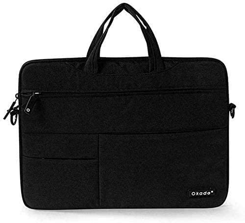 Ntech Okade Laptop Sleeve Cover Case Carry Waterproof Shoulder Messager Bag Pouch Storage For Notebook HP Dell MacBook Air New Model A-1932 13" inch Universal Neutral/Male & Female Black