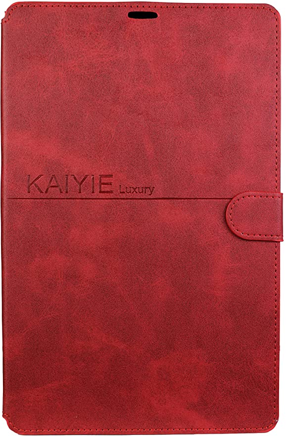 Case Compatible with Samsung Galaxy Tab A7 Case 10.4 Inch 2020 (SM-T500/T505/T507), Kaiyue Flip Leather Case Cover (Red)