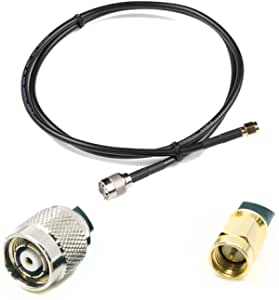 OHM - RP-TNC male To SMA male cable RG58 50ohm 1 Meter length