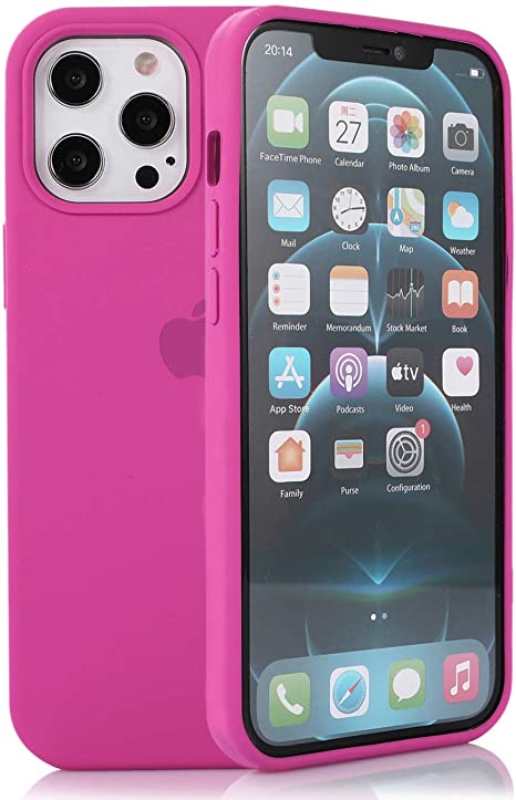 Assletes Silicone Case Compatible for iPhone 12 Pro Max, Soft Liquid Silicone Gel Rubber Bumper Cover, Slim Fit Full Body Protective Shockproof iPhone 12 Pro Max Case - Dragon Fruit