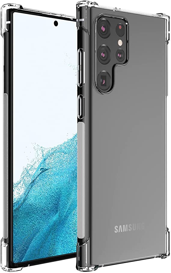 Redluckstar Case for Galaxy S22 Ultra 5G [Soft TPU] Case with [Shock-Absorbing Corners] [Slim Thin] Flexible Protective Cover for Samsung Galaxy S22 Ultra 5G
