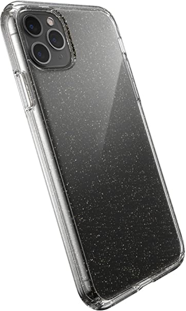 Speck Products Presidio Perfect-Clear Glitter iPhone 11 PRO Max Case, Clear with Gold Glitter/Clear (136506-5636)
